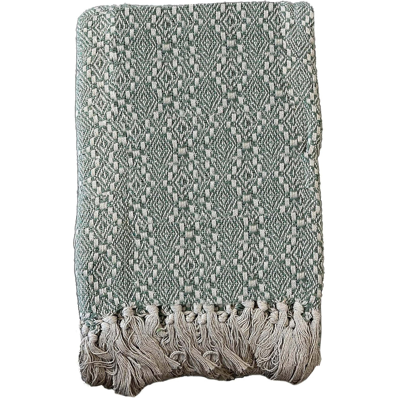 OLIVIA ROCCO Cotton Throw Super Soft Lightweight Eco Friendly Recycled Cotton For Sofa