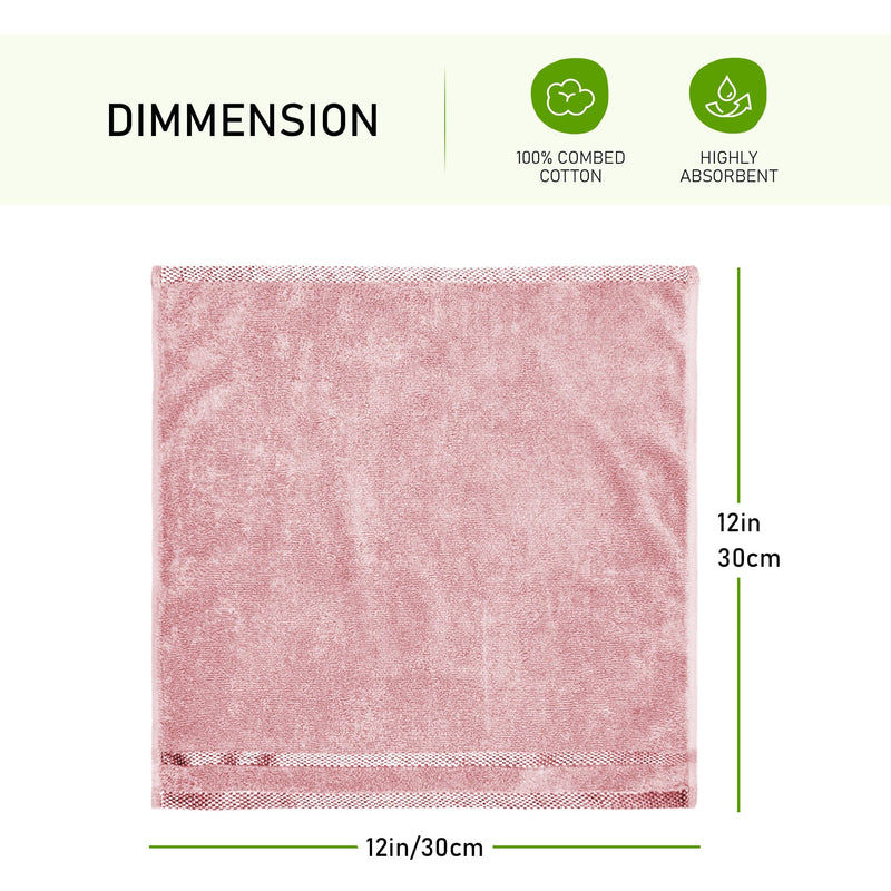 OLIVIA ROCCO Belmont Viscose Stripe Pink Towels 100% Cotton Hotel Quality Super Absorbent