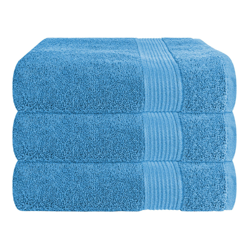 OLIVIA ROCCO Rhodes Towel Aqua 100% Cotton Hotel Quality Soft Super Absorbent Hand Towels