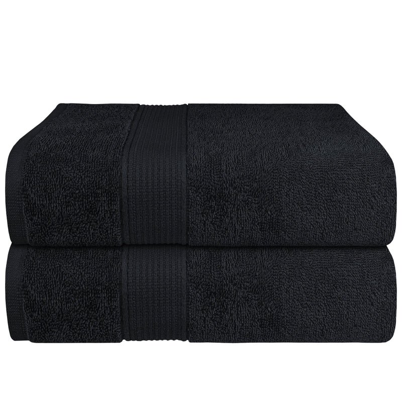 OLIVIA ROCCO Rhodes Towel Black 100% Cotton Hotel Quality Super Absorbent Hand Towels