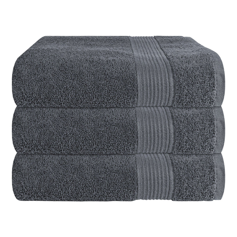 OLIVIA ROCCO Rhodes Towel Grey 100% Cotton Hotel Quality Soft Super Absorbent Hand Bath