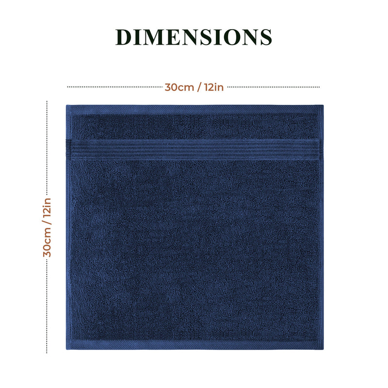 OLIVIA ROCCO Rhodes Towel Royal Blue 100% Cotton Hotel Quality Soft Super Absorbent Hand