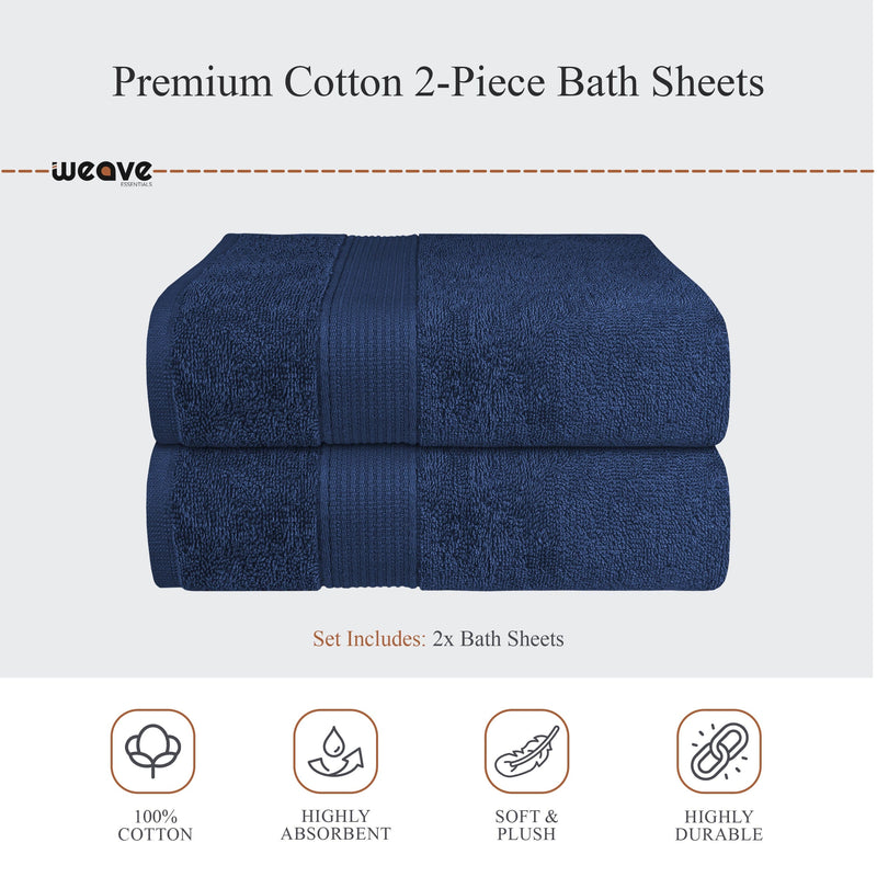 OLIVIA ROCCO Rhodes Towel Royal Blue 100% Cotton Hotel Quality Soft Super Absorbent Hand