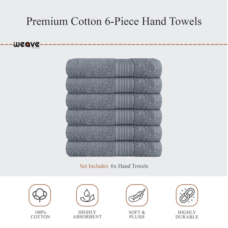 OLIVIA ROCCO Rhodes Towel Silver 100% Cotton Hotel Quality Soft And Ultra Absorbent Hand