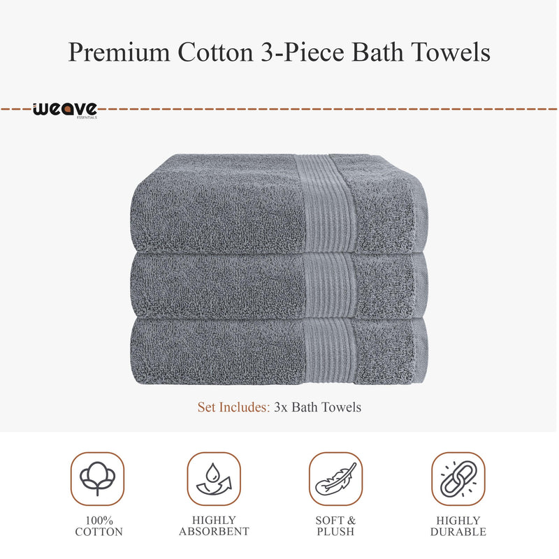 OLIVIA ROCCO Rhodes Towel Silver 100% Cotton Hotel Quality Soft And Ultra Absorbent Hand