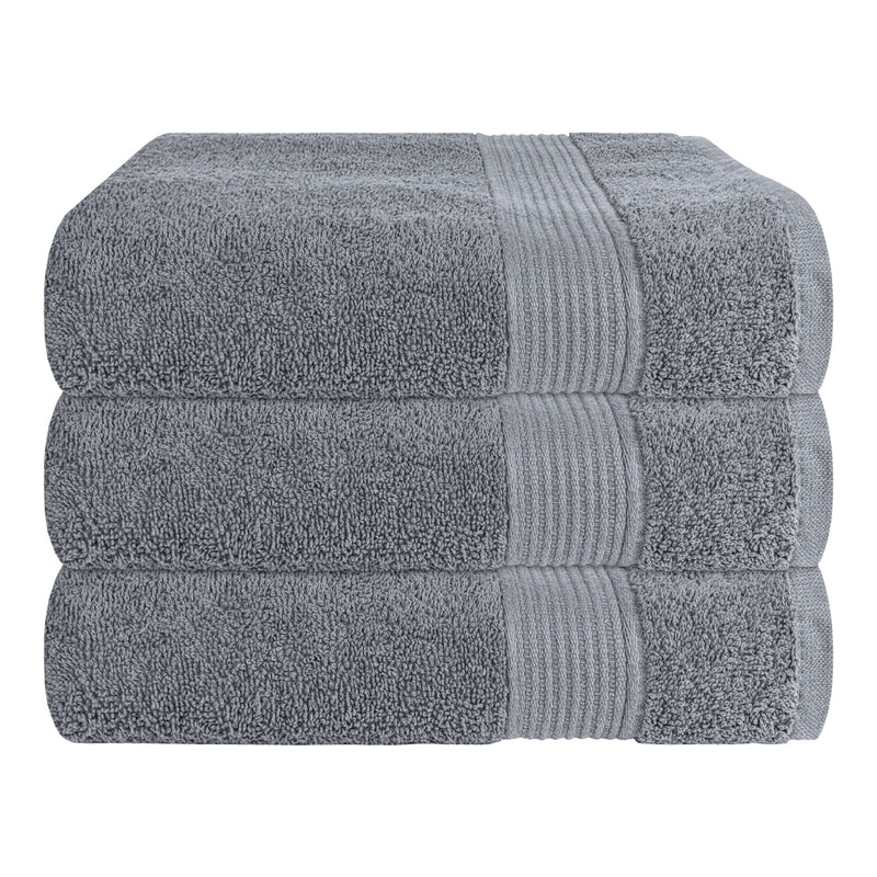 OLIVIA ROCCO Rhodes Towel Silver 100% Cotton Hotel Quality Soft And Ultra Absorbent Hand