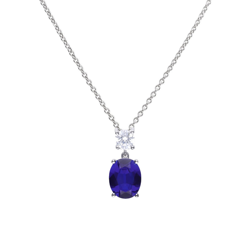 Diamonfire Oval Zirconia Drop Pendant