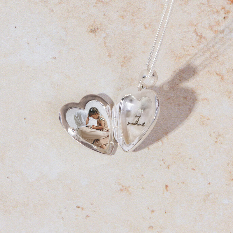 Beginnings Starburst Heart Locket Pendant