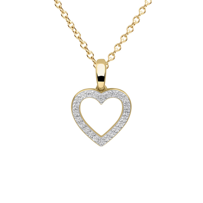 Diamonfire Pave Set Heart Pendant