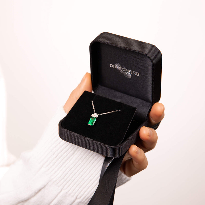 Diamonfire Emerald Cut Zirconia Pendant