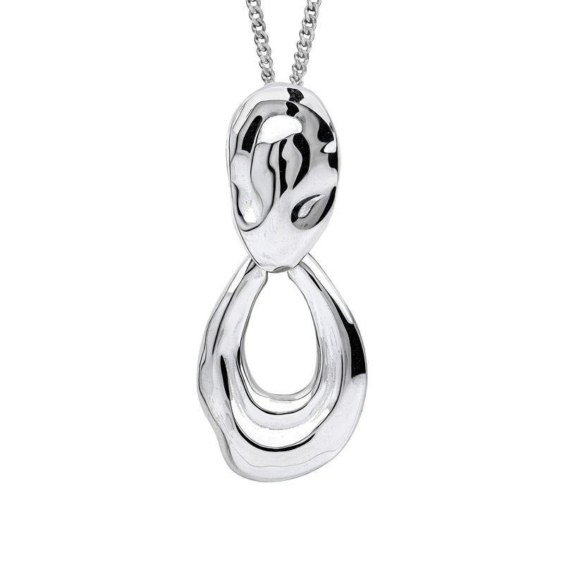Beginnings Molten Oval Doorknocker Drop Pendant