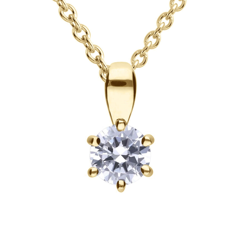 Diamonfire Six Claw Carat Pendant