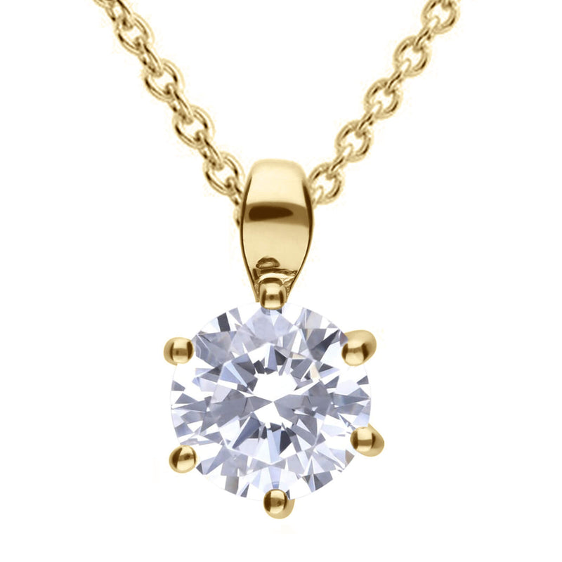 Diamonfire Six Claw Carat Pendant
