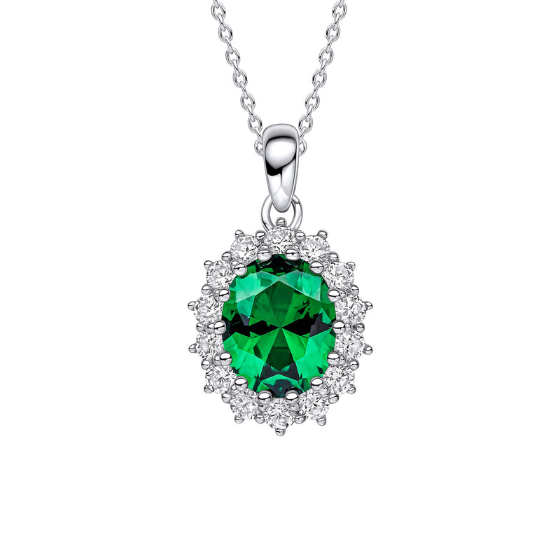 Diamonfire Oval Pendant with Surround