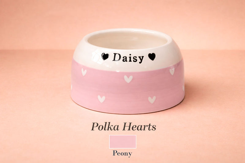 Personalised Ear-Free Cocker Spaniel Dog Bowl – Handmade Ceramic Bowl