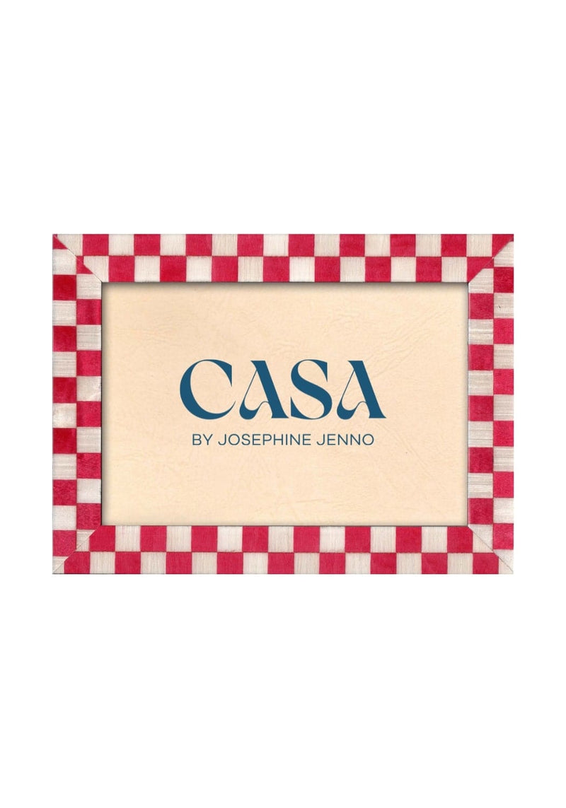 Classic Red Checkered Frame 7x5"