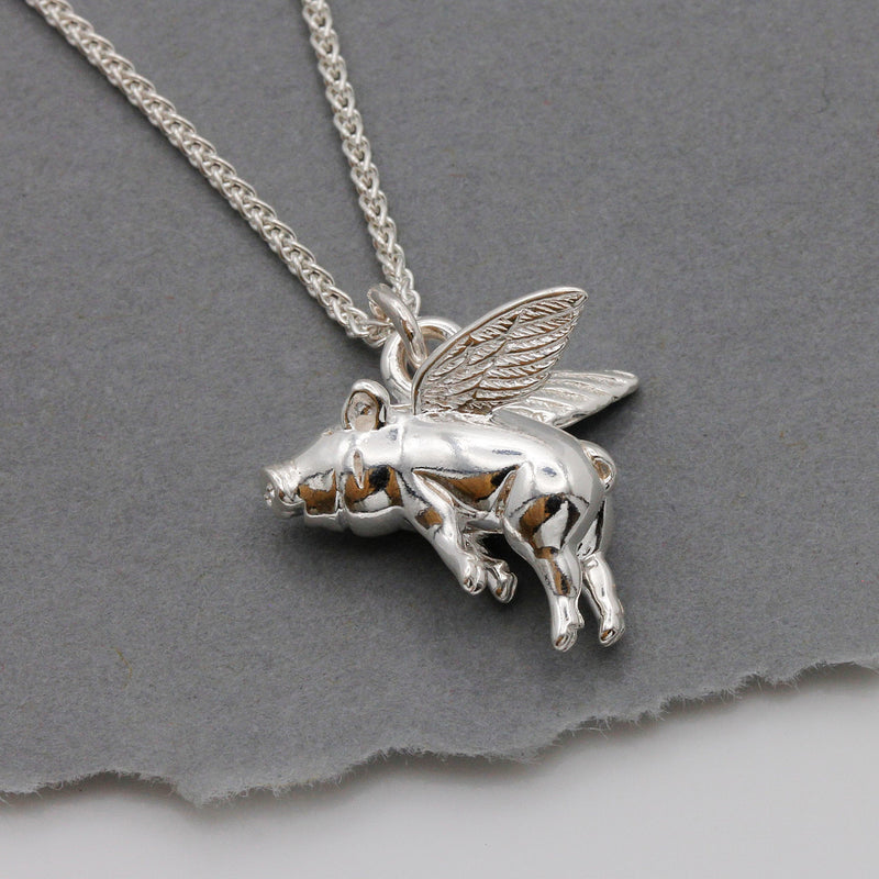 Pigs Might Fly Silver Charm