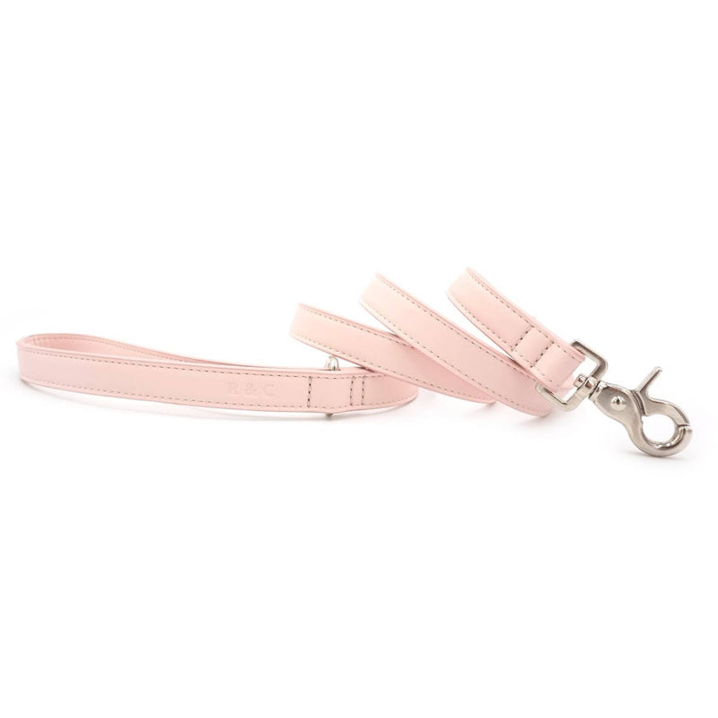 Pink Leather Dog Lead
