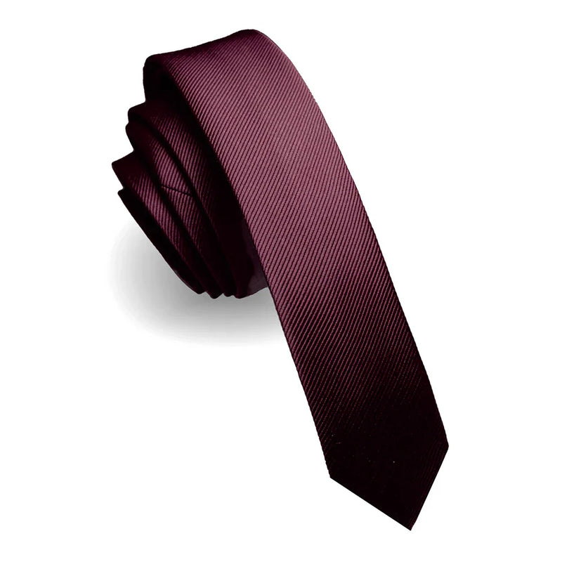 Plum Skinny Silk Tie