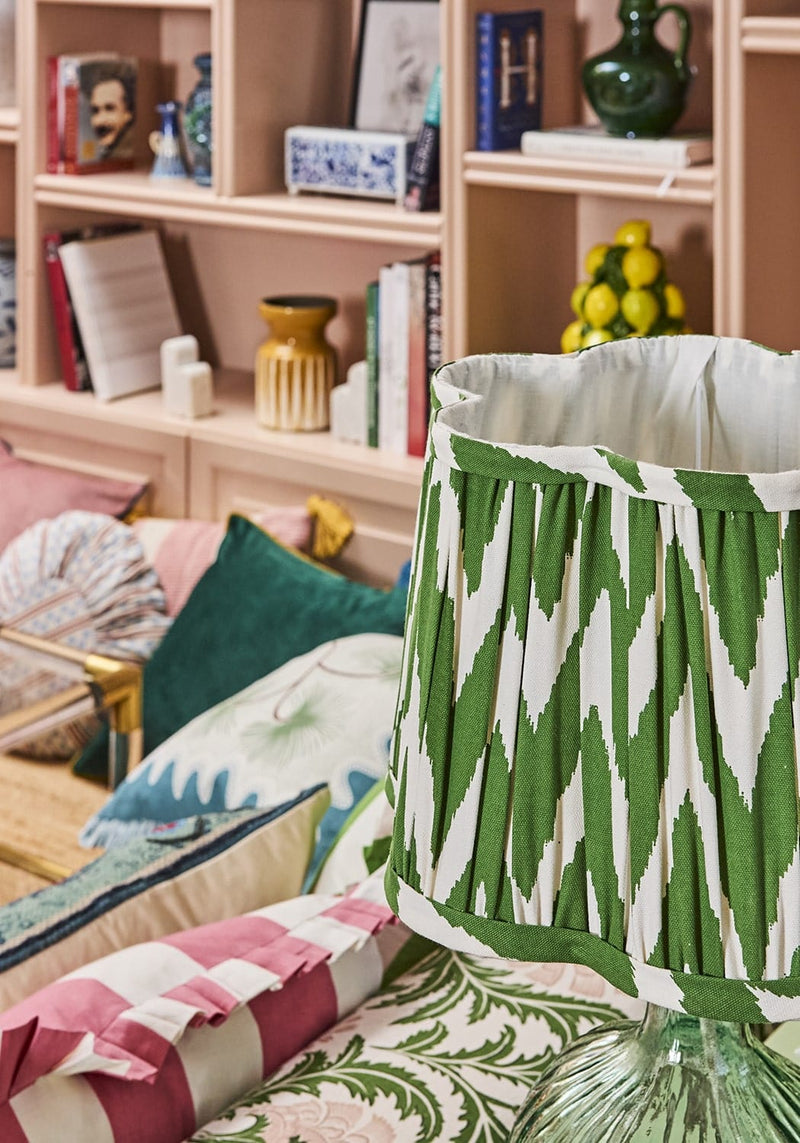 Pink Candy Cabana Stripe Ruffled Cushion Cover