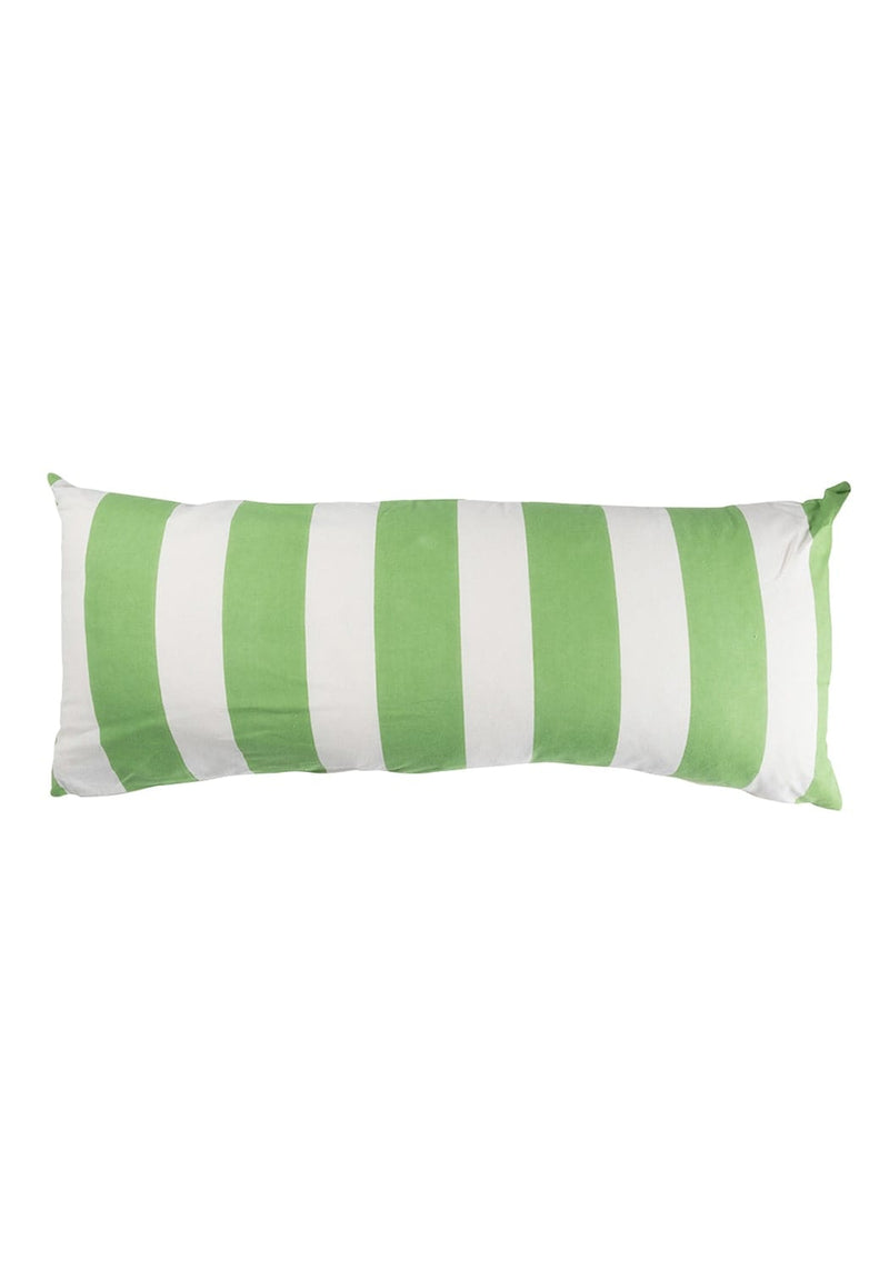 Poppy Sage Cabana Stripe Long Lumbar Cushion Cover