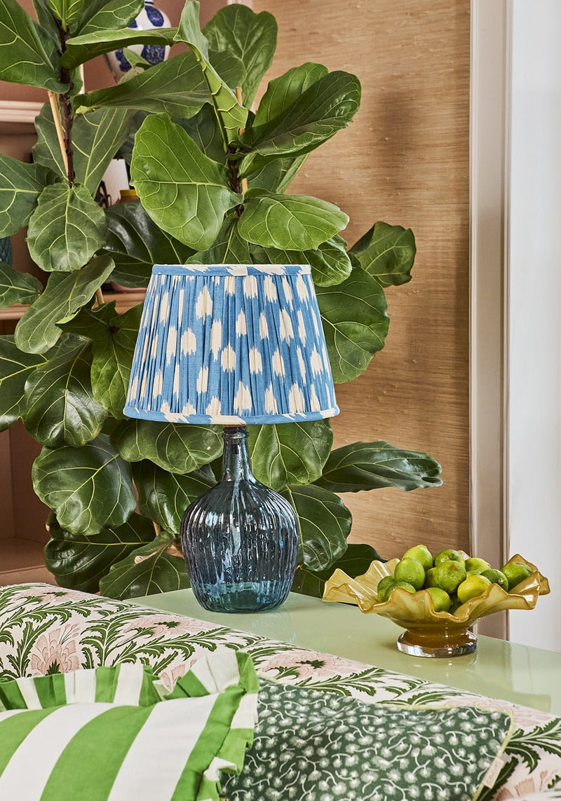 Green Cabana Stripe Ruffled Cushion Cover