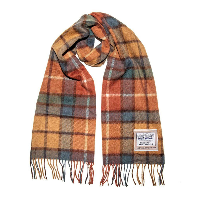 Pure Wool Check Scarf