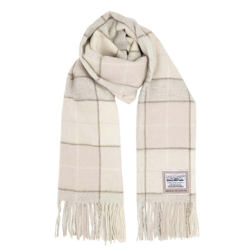 Pure Wool Check Scarf