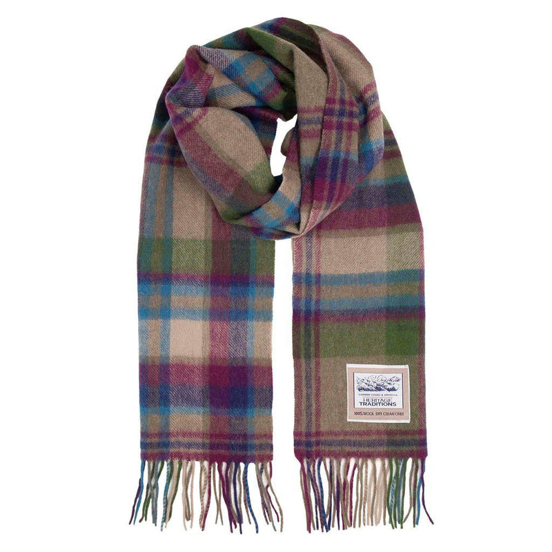 Pure Wool Check Scarf