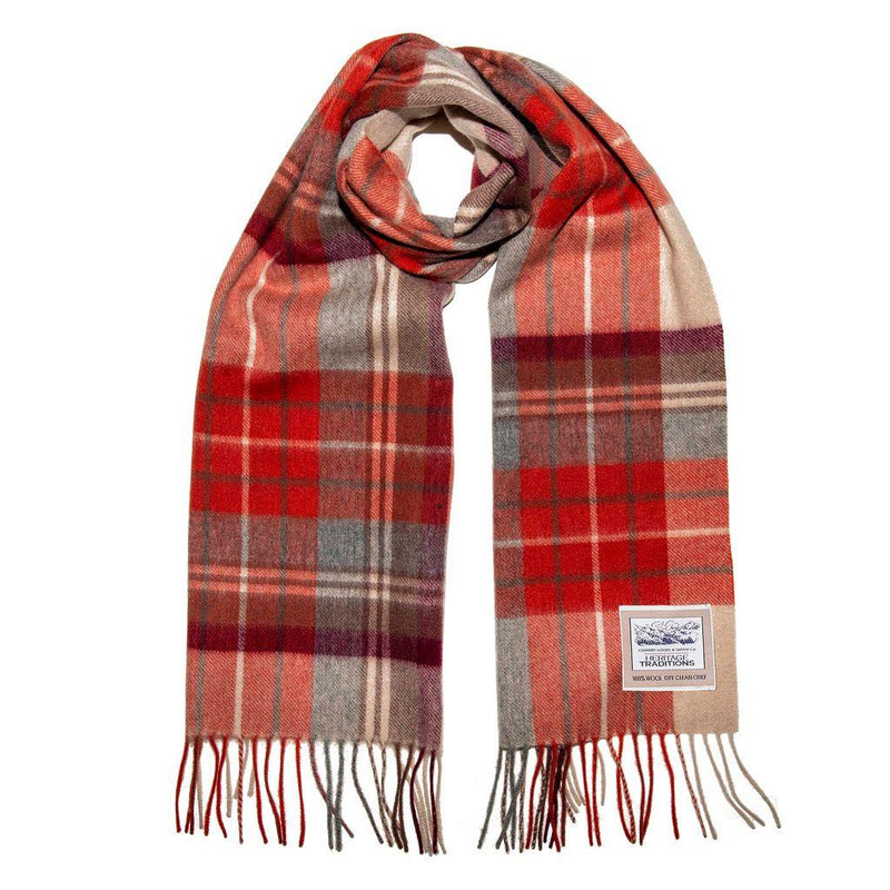 Pure Wool Check Scarf
