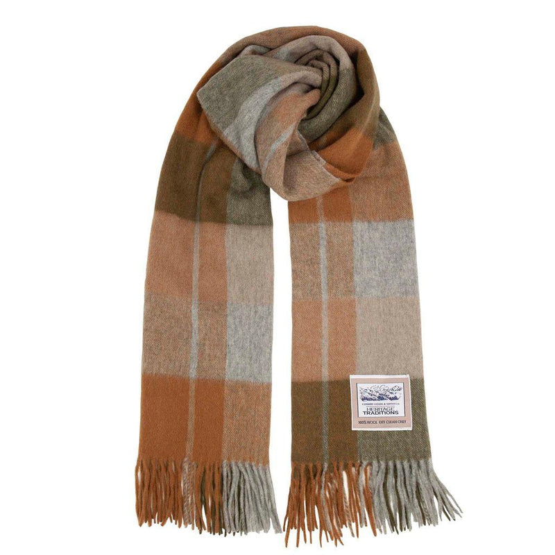 Pure Wool Check Scarf