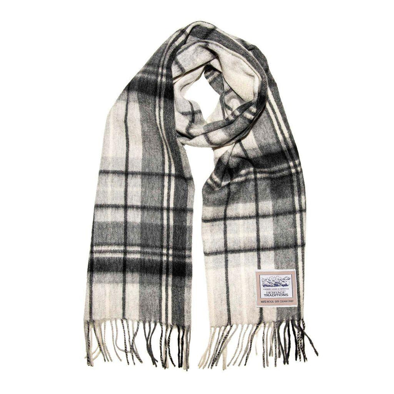 Pure Wool Check Scarf