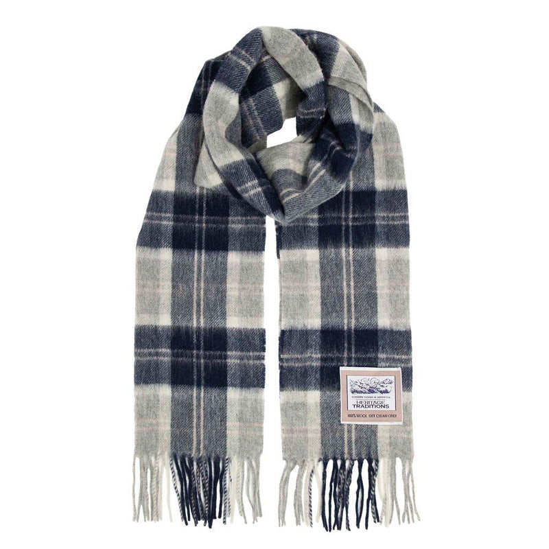 Pure Wool Check Scarf
