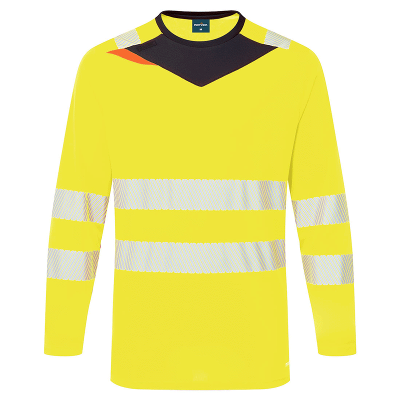 Portwest DX416 DX4 Hi-Vis Long Sleeve T-Shirt