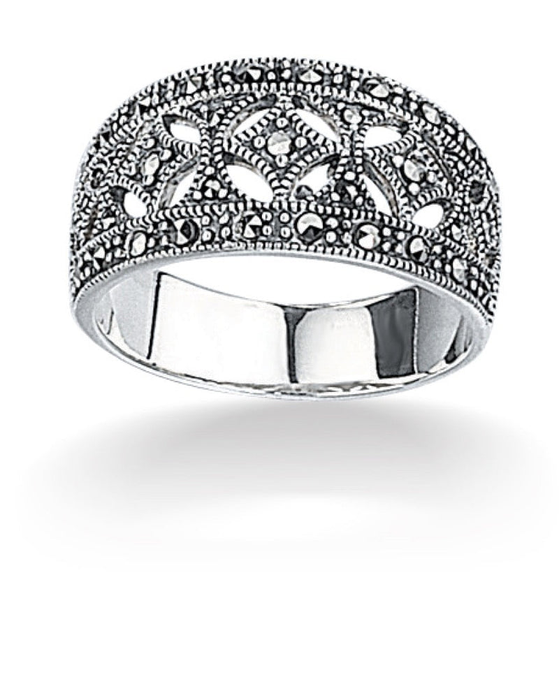 Beginnings Marcasite Wide Ring