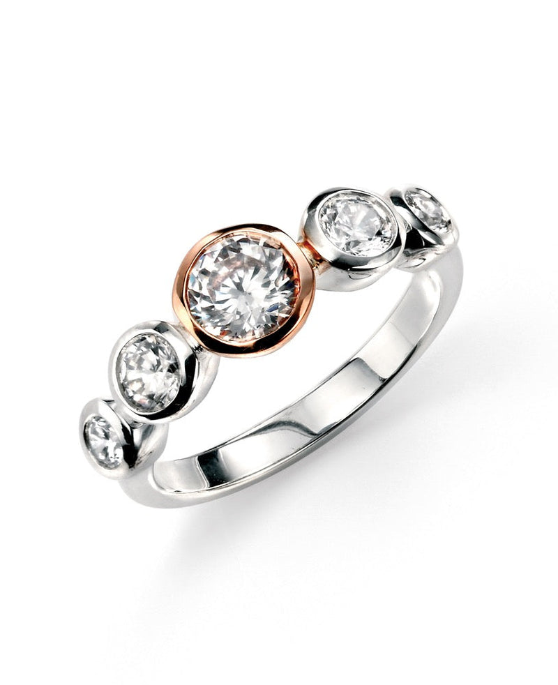 Beginnings Multi CZ Ring with Surround