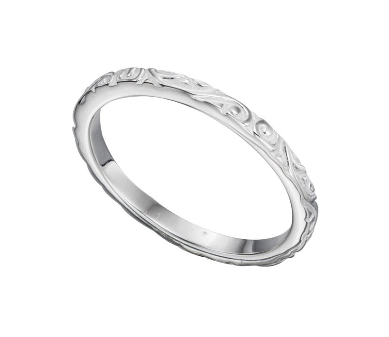 Beginnings Scroll Pattern Band Ring