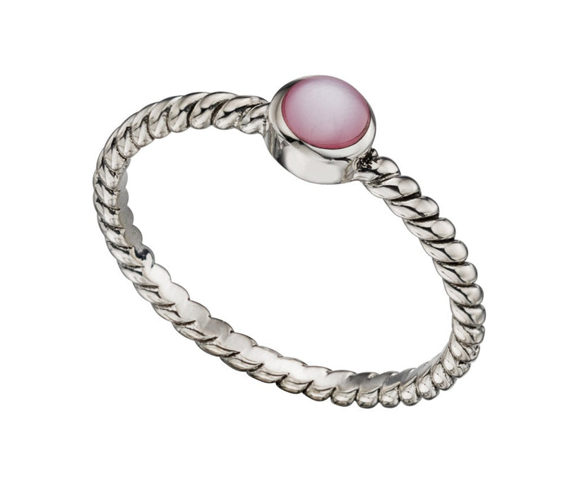Beginnings Twisted Pink Pearl Ring