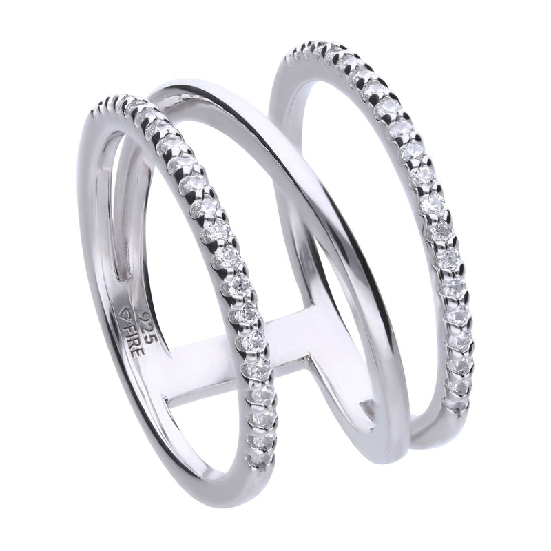 Diamonfire Statement Triple Band Ring