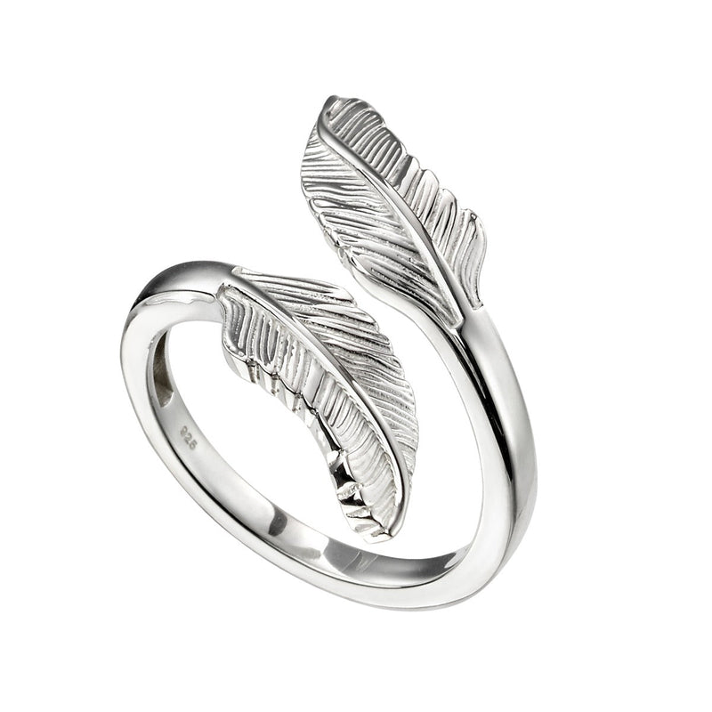 Beginnings Feather Wrap Around Ring