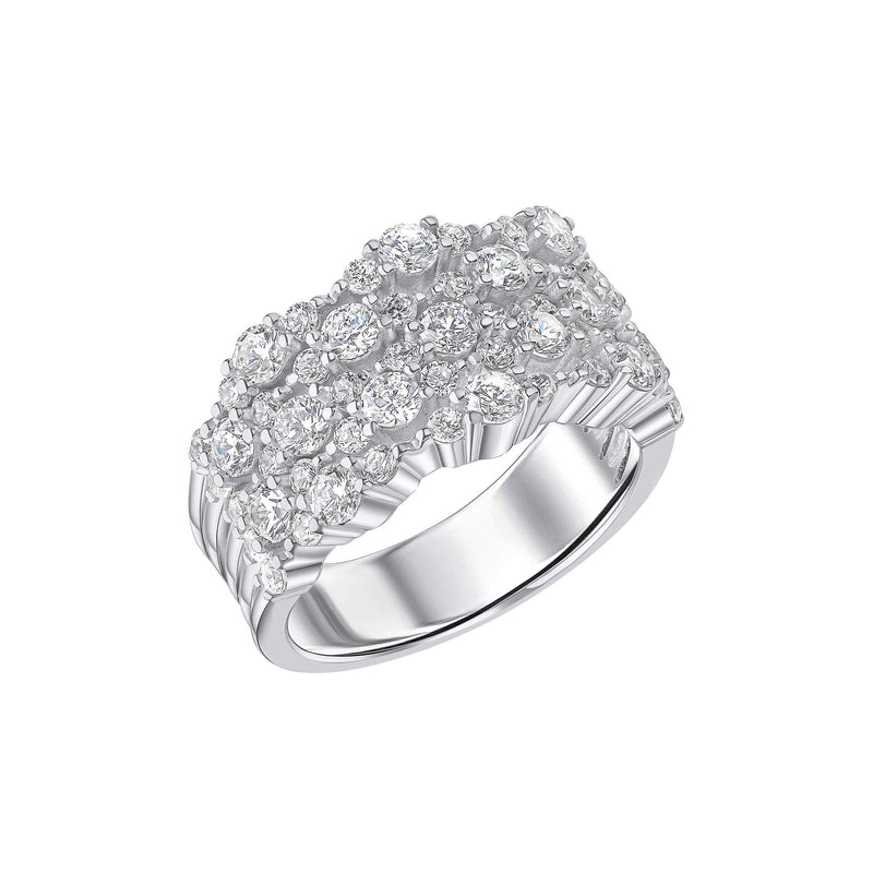 Diamonfire Statement Zirconia Cluster Ring