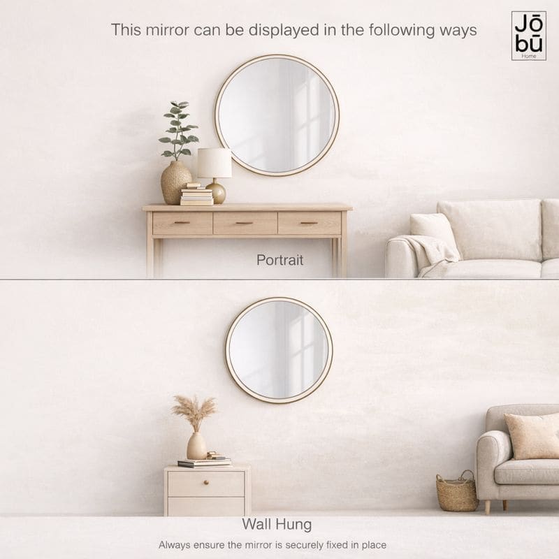 Rei - Extra Large Round Gold Metal Circle Mirror - 120cm x 120cm
