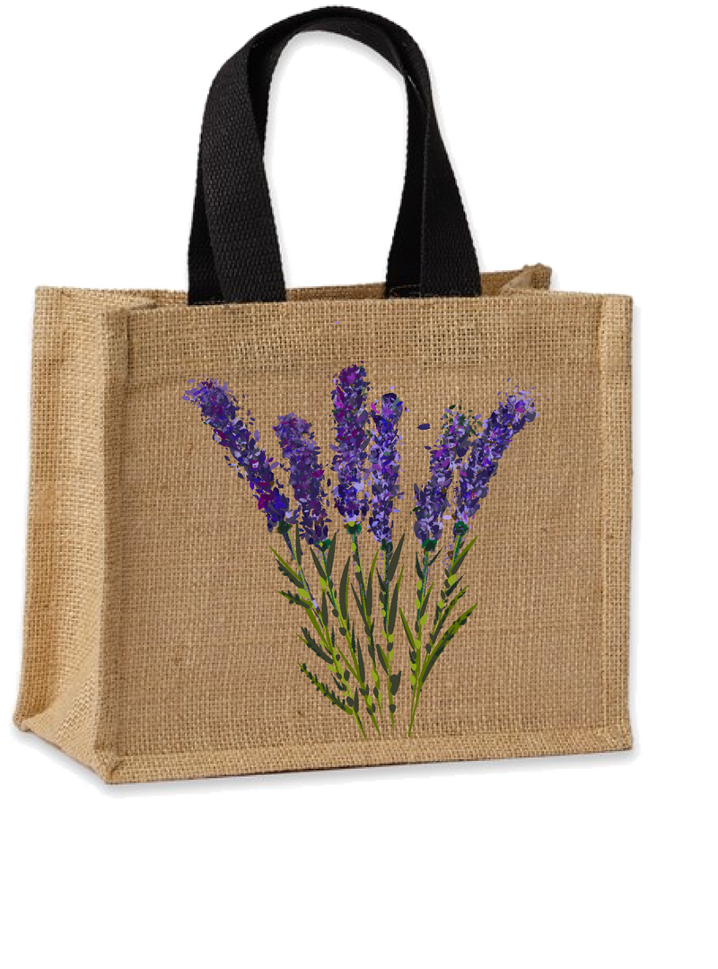 Lavender Collectionjute Bags in Three Sizes