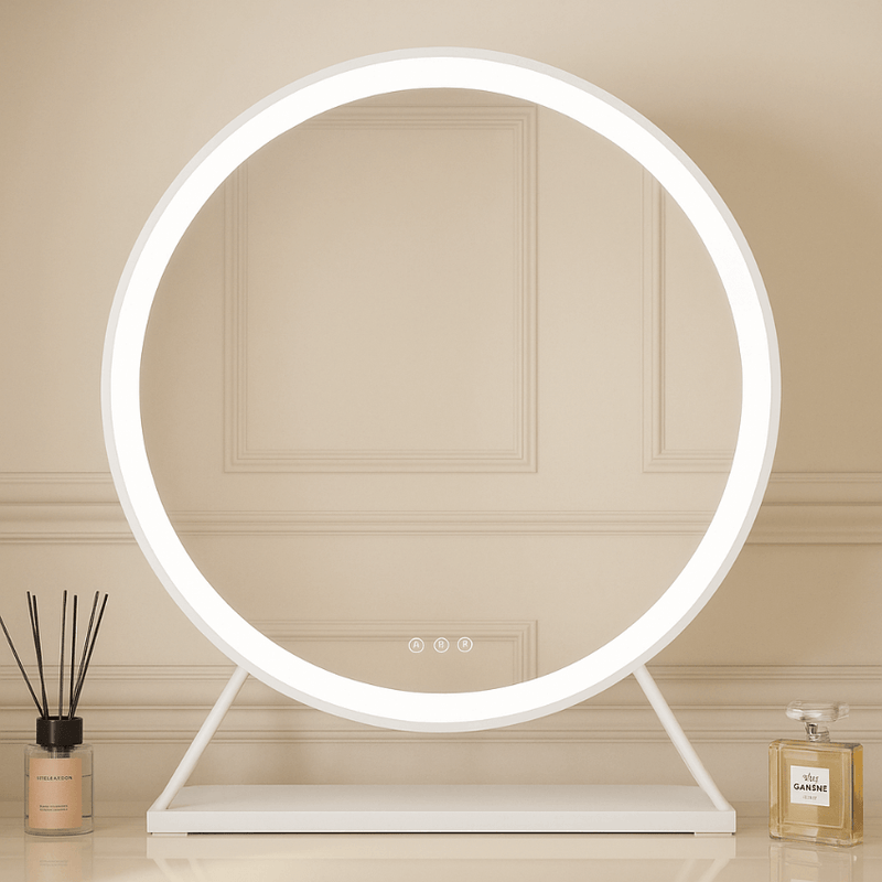 Marilyn Round Hollywood Mirror White 60x67cm
