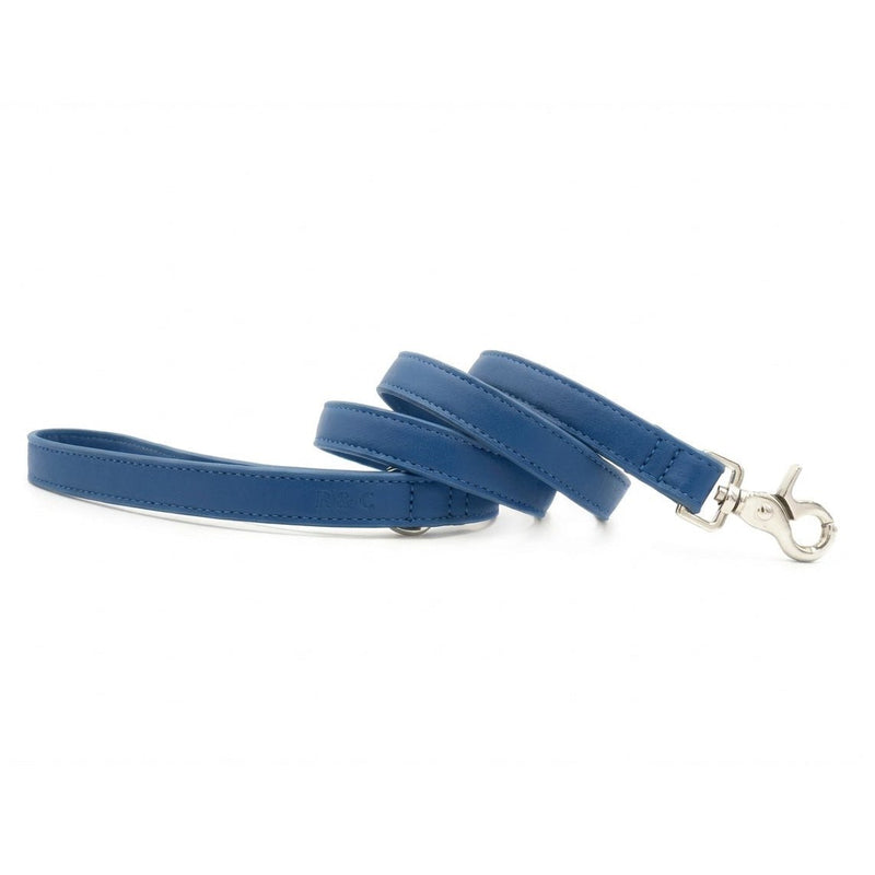Royal Blue Leather Dog Lead