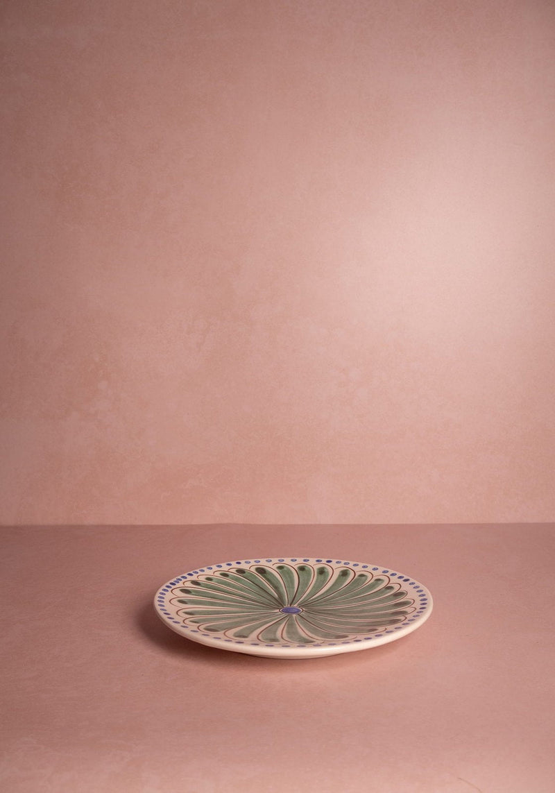 Peacock Side Plate, Green