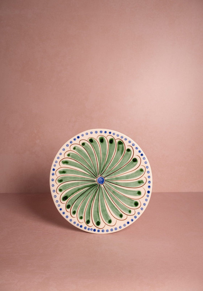 Peacock Side Plate, Green