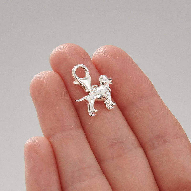 Staffordshire Bull Terrier Silver Dog Charm