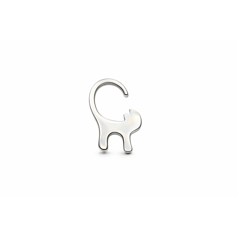 Stainless Steel Cat Stud Earrings – Minimal Cat Lover Jewellery