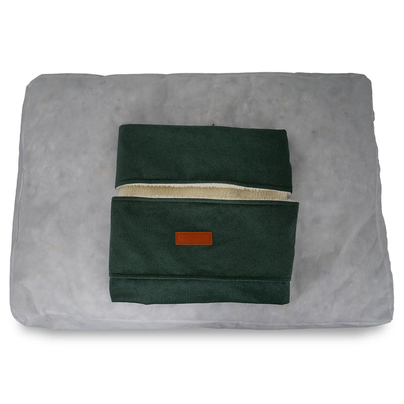 THE RICHMOND | LUXURY GREEN FLAT PILLOW DOG BED